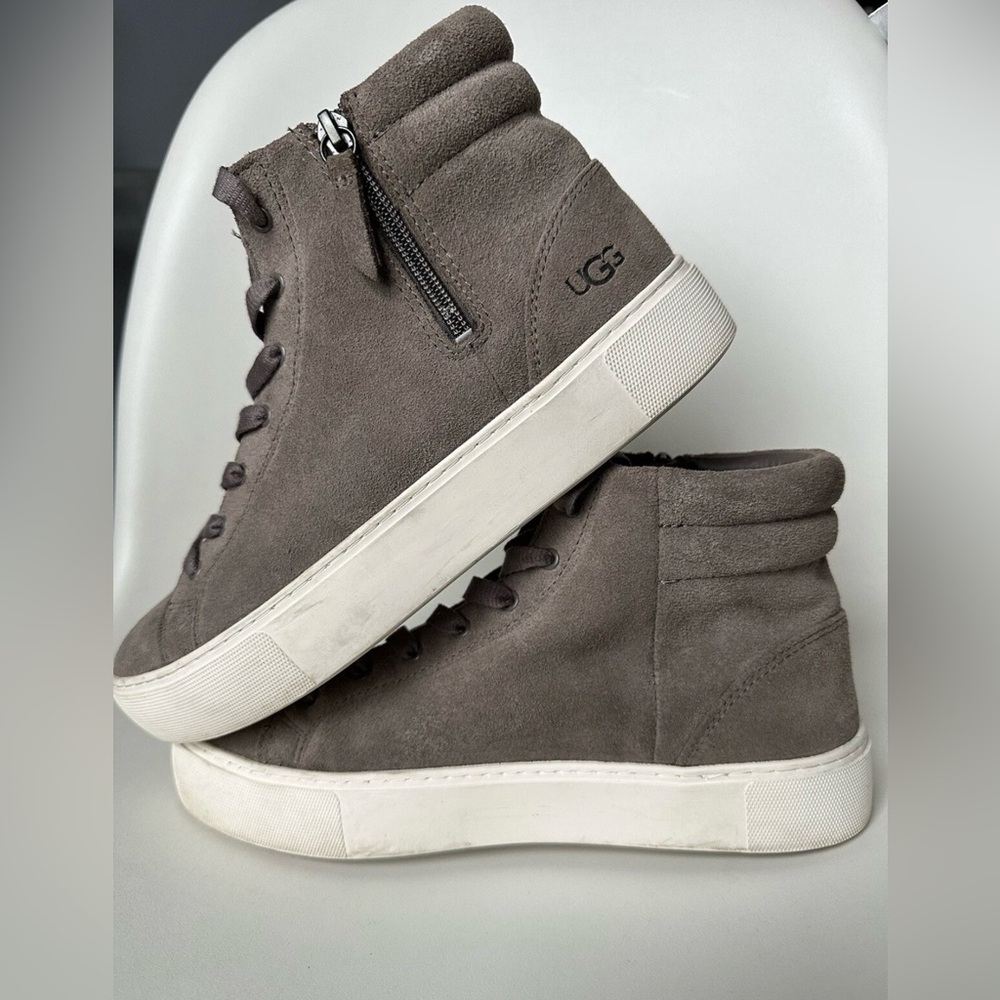 UGG Men's Taupe Suede High-Top Sneakers